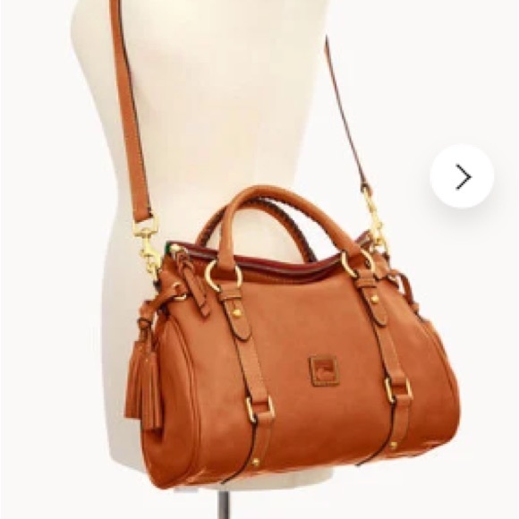 Dooney & Bourke Florentine Satchel in Brown / Natural - Picture 7 of 8
